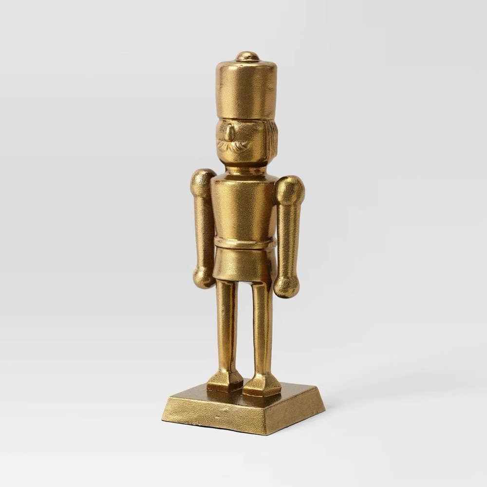 Small Gold Metal Nutcracker Christmas - Threshold 2025